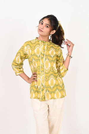 Green Ikat Shirt
