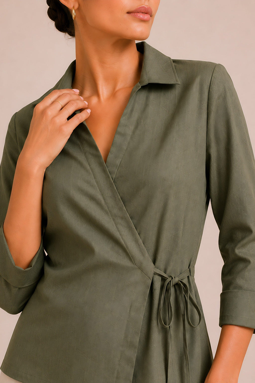 Green Wrap Shirt