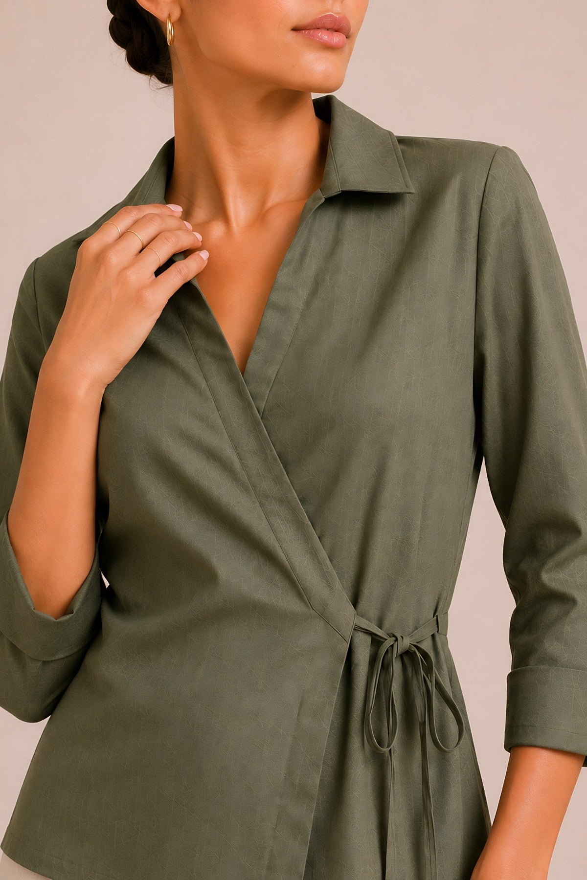 Green Wrap Shirt
