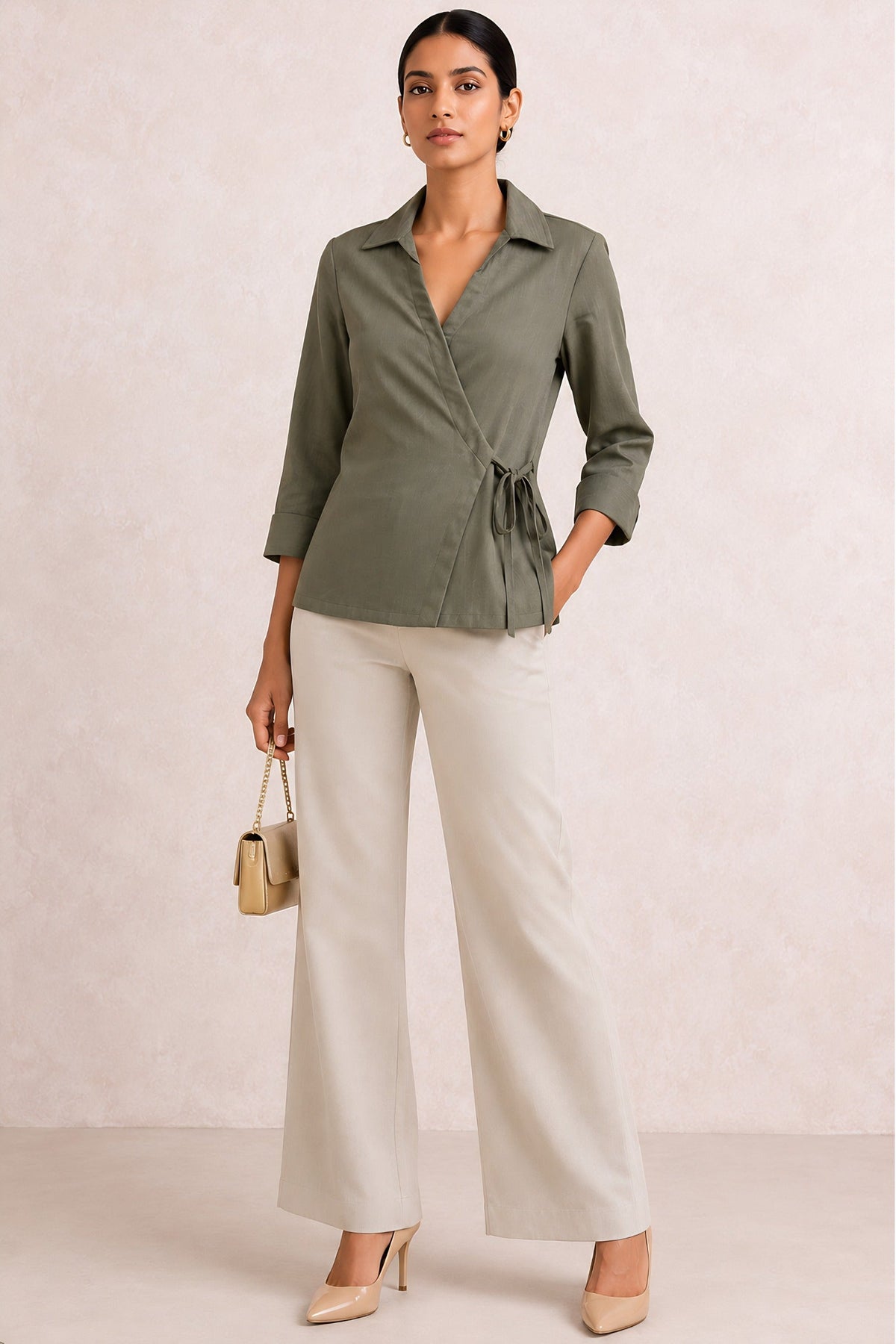 Green Wrap Shirt