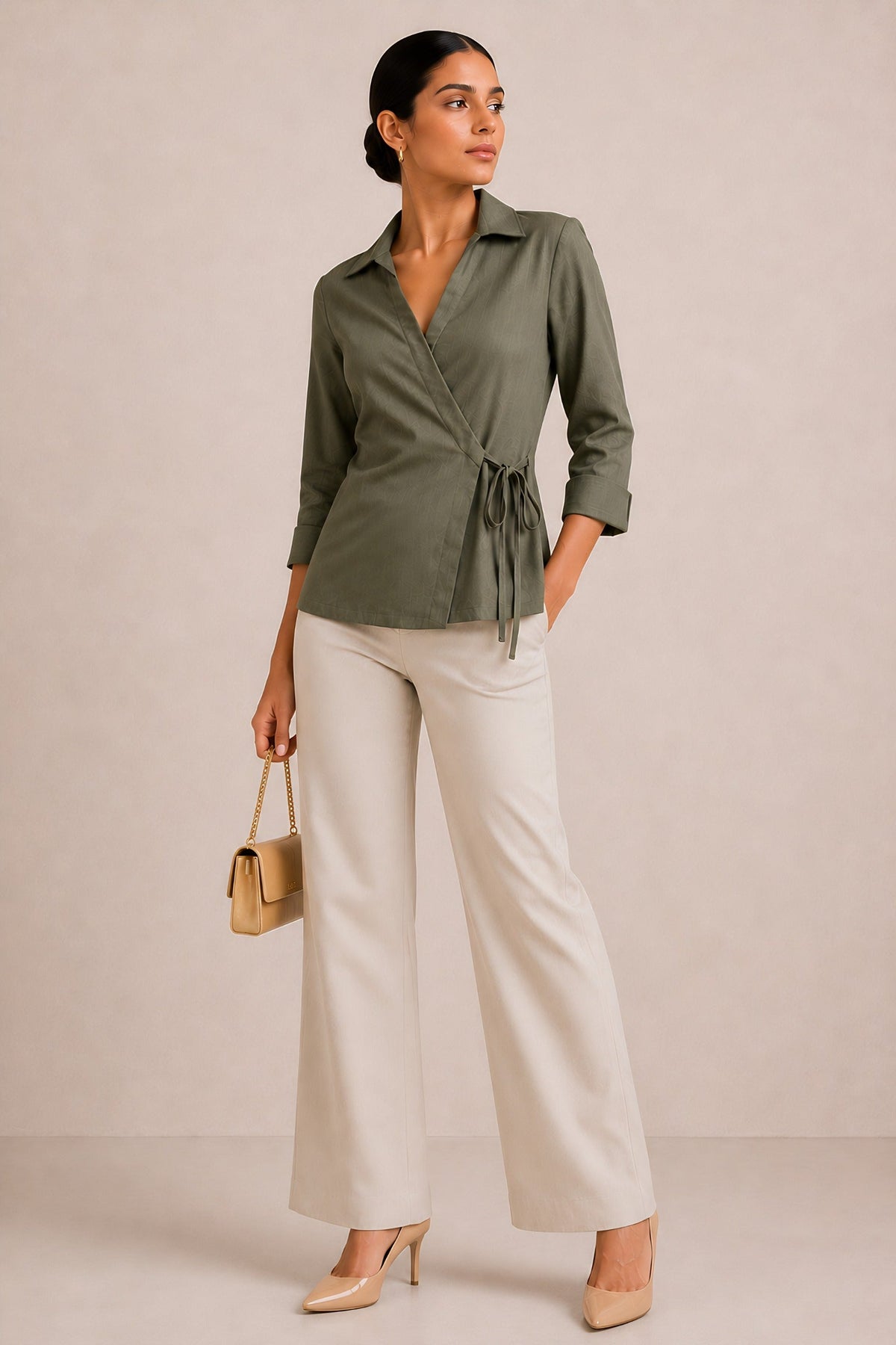 Green Wrap Shirt