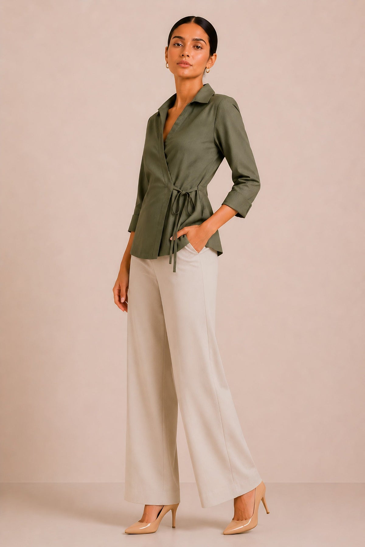 Green Wrap Shirt