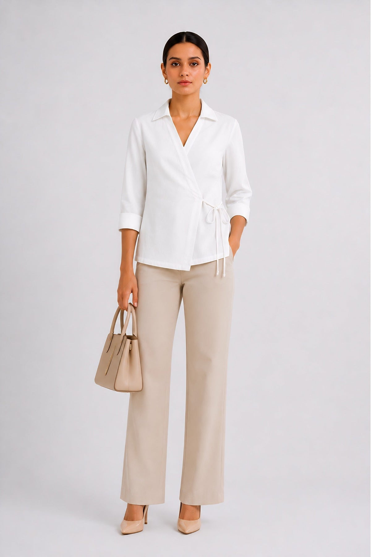 White Wrap Shirt