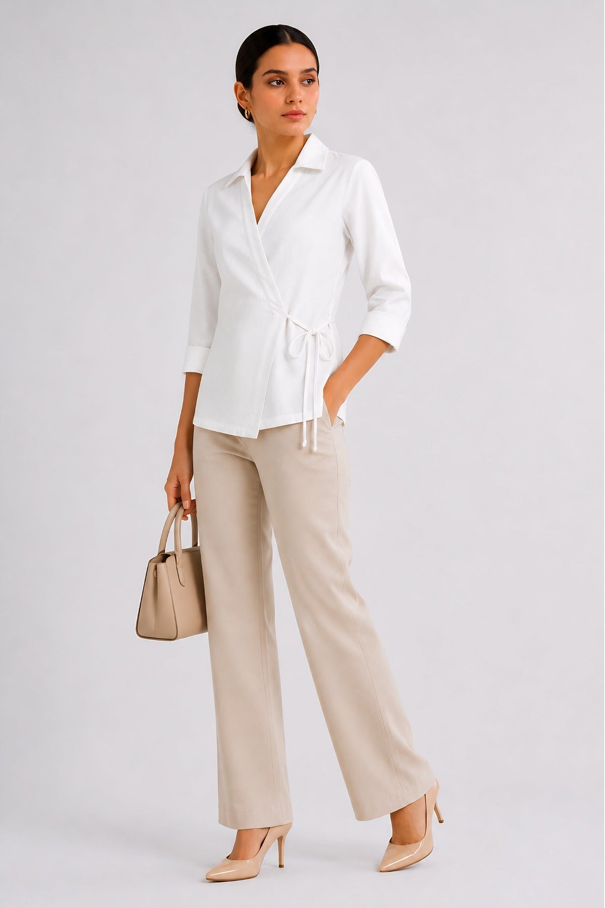 White Wrap Shirt