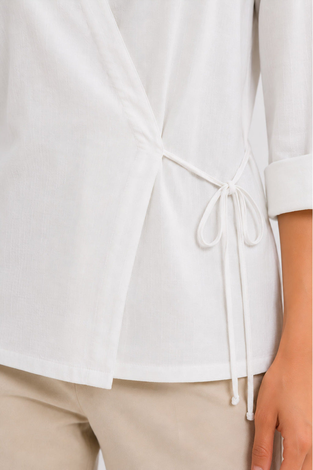 White Wrap Shirt
