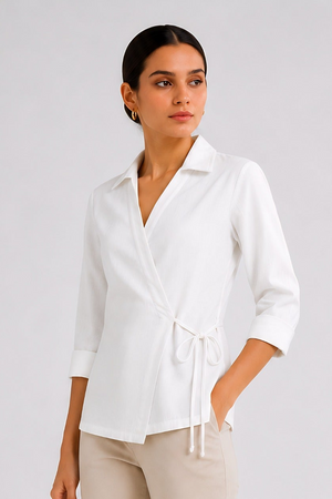 White Wrap Shirt