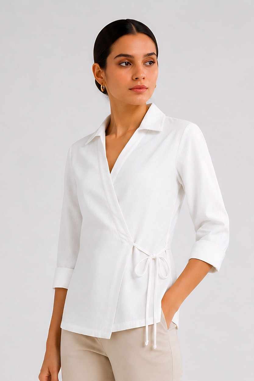 White Wrap Shirt