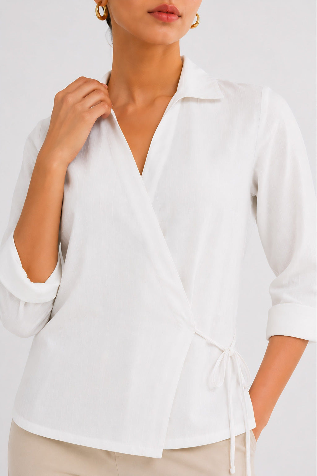 White Wrap Shirt