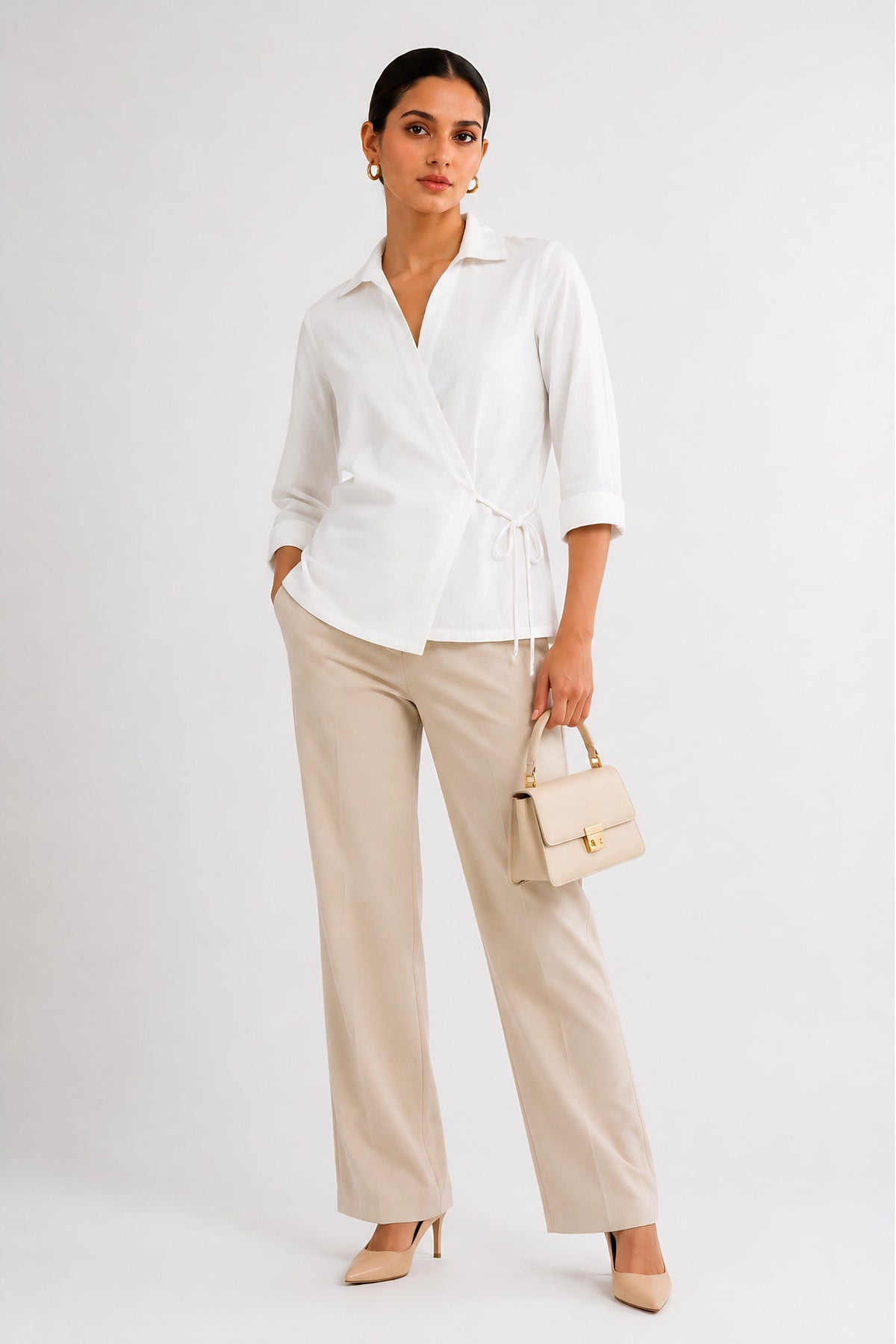 White Wrap Shirt