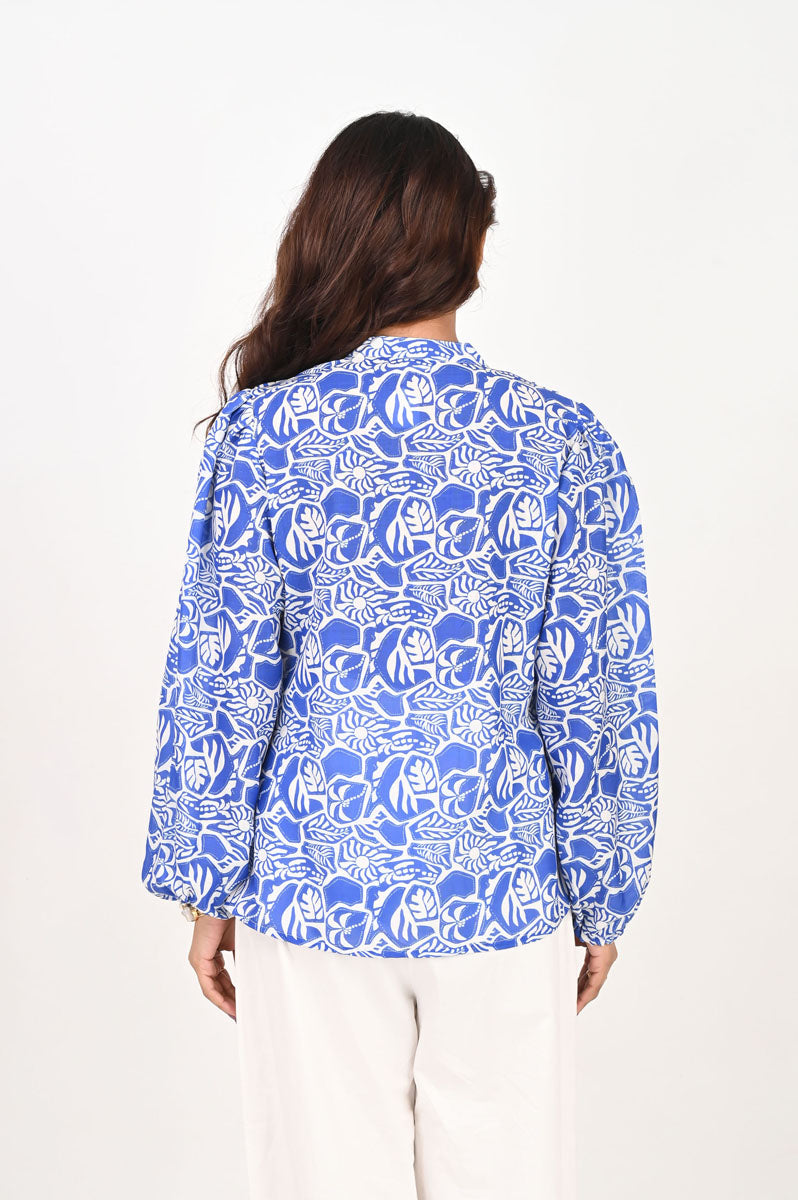 Azure Blue Collared Shirt