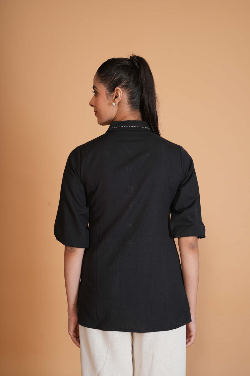 Black Flex A-Line Top