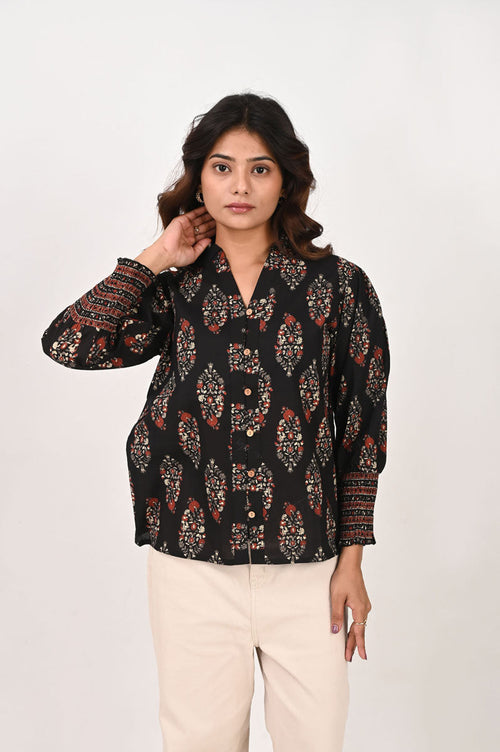 Black Printed Shirt