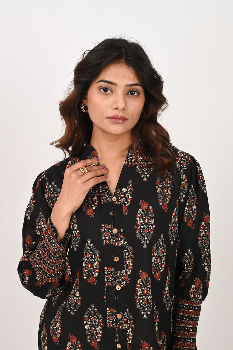 Black Printed Shirt