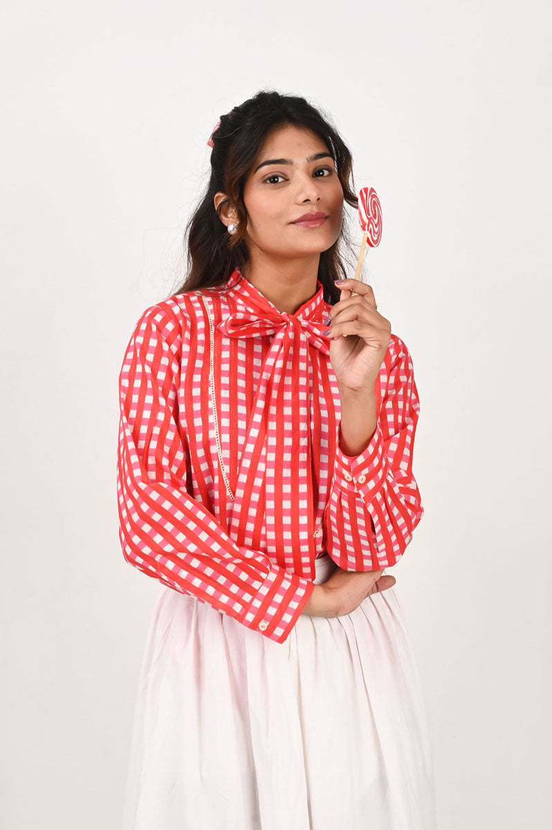Cherry Muse Bow Tie Shirt