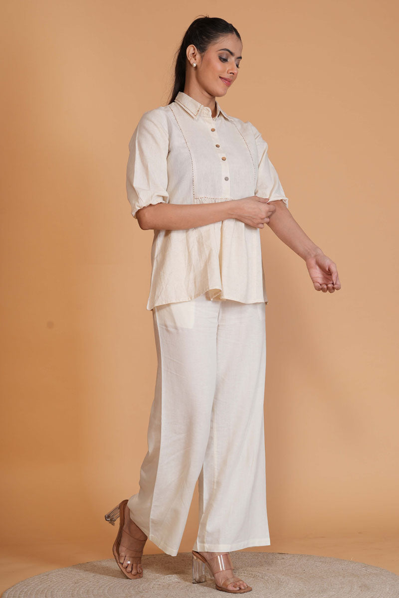 Cream Flex A-Line Top