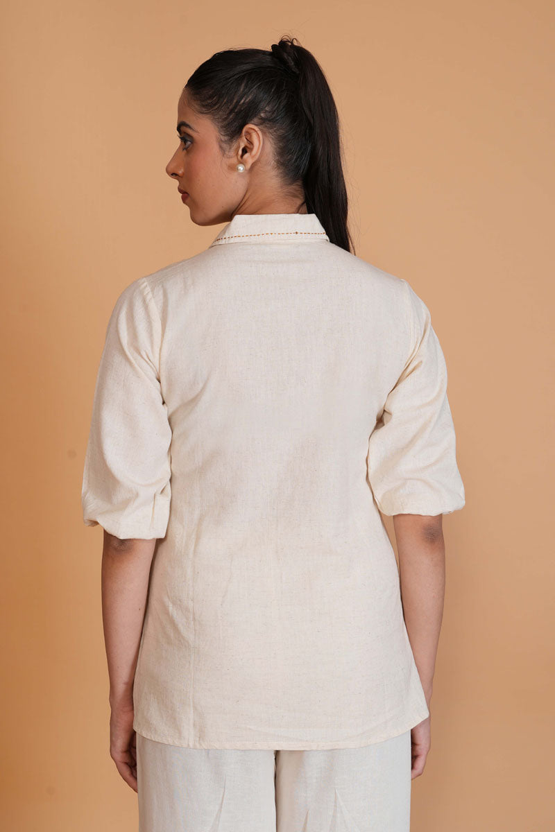 Cream Flex A-Line Top