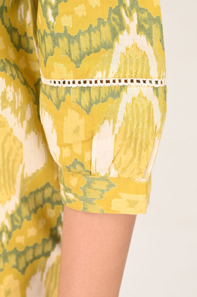Green Ikat Shirt