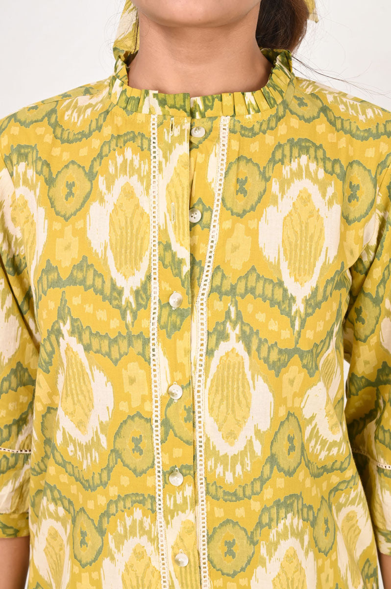 Green Ikat Shirt