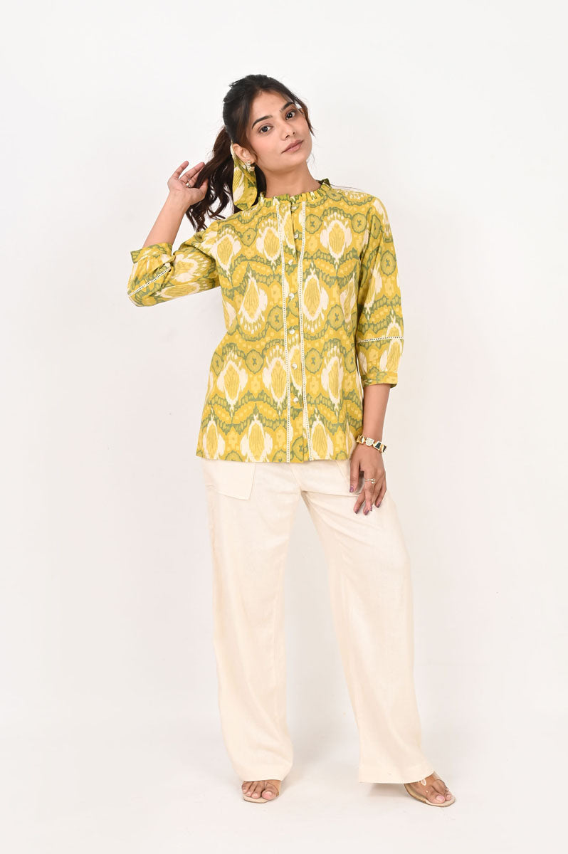 Green Ikat Shirt
