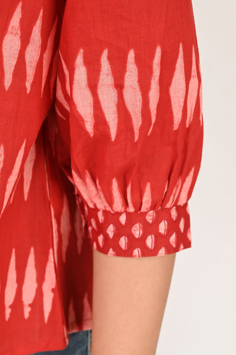Red Geometric Shirt